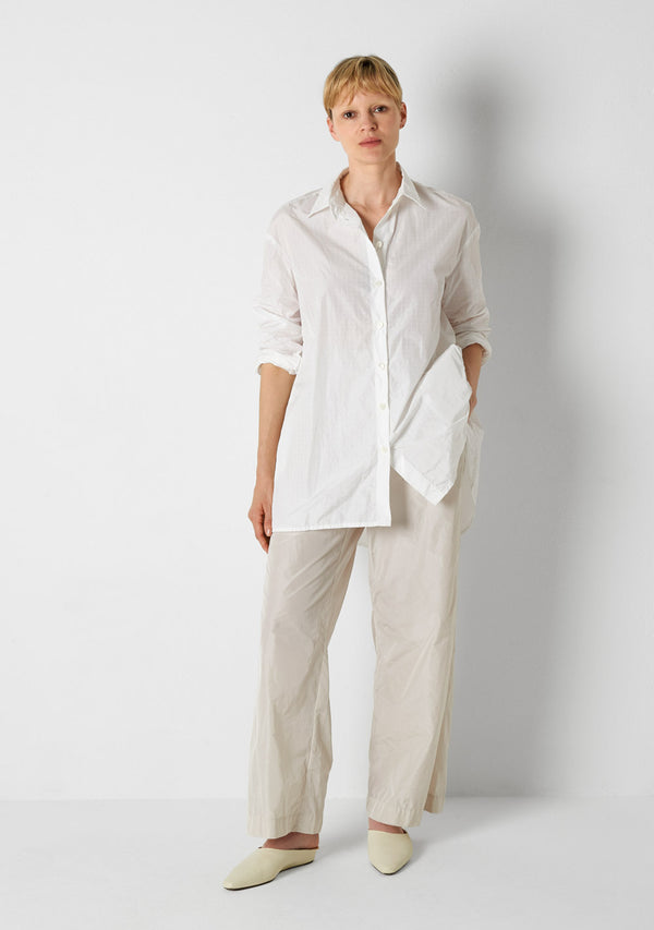 Wide-Styled Blouse, RIBBED SQUARE, white