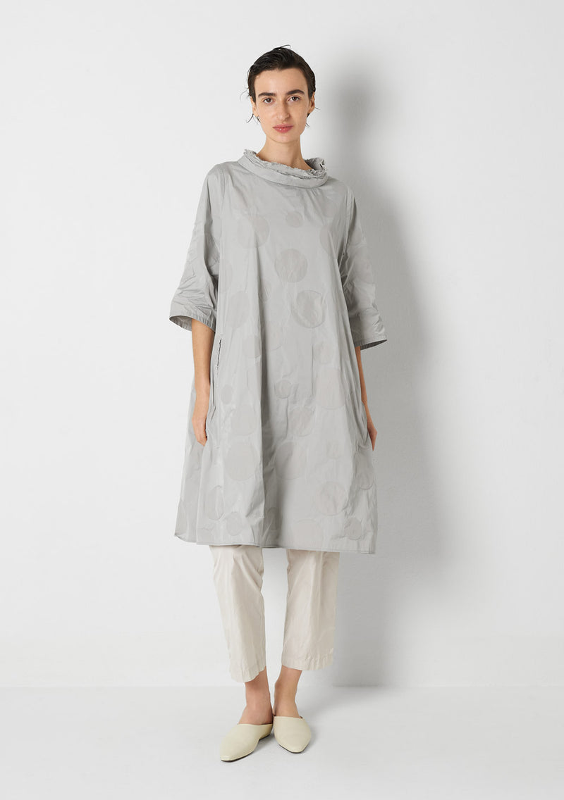 Katharina Hovman Day Dress heavy Taffetas, DOTS, silver