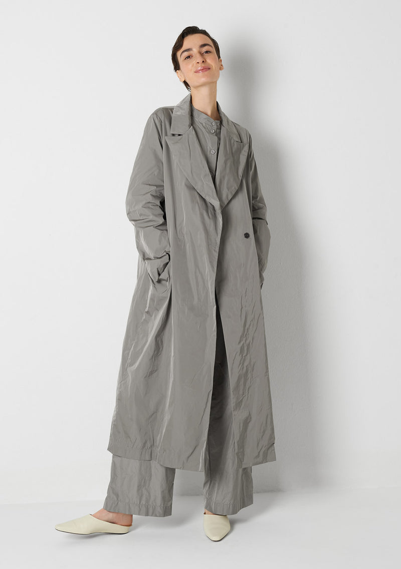 Katharina Hovman Long Coat heavy Taffeta, cement