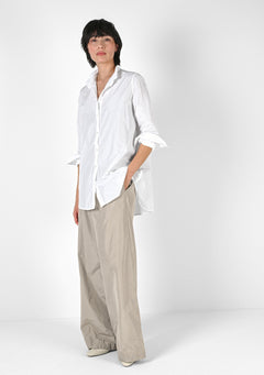 Stehkragenhemd, Taffetas, white - 34