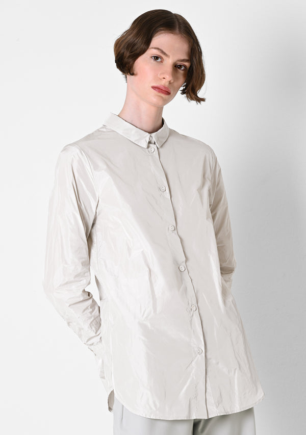 Bluse Classic, Taffetas, chalk