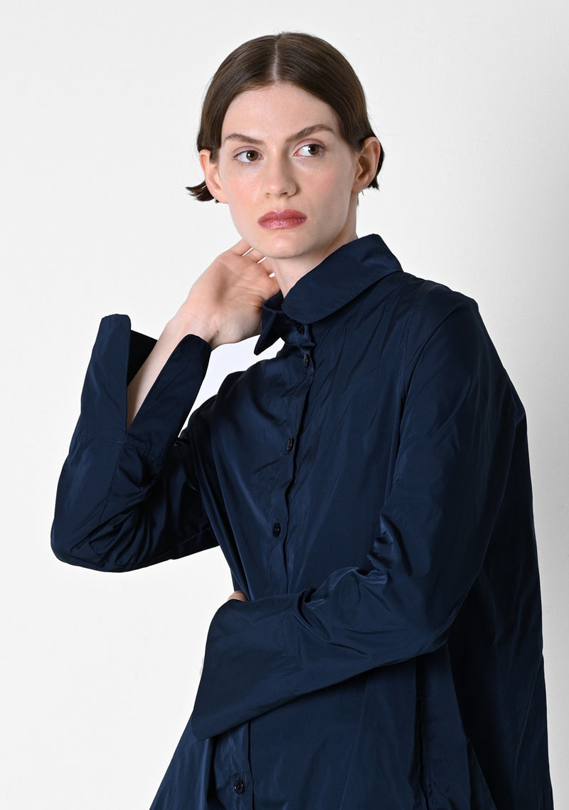 Coat Dress, heavy Taffetas, marine