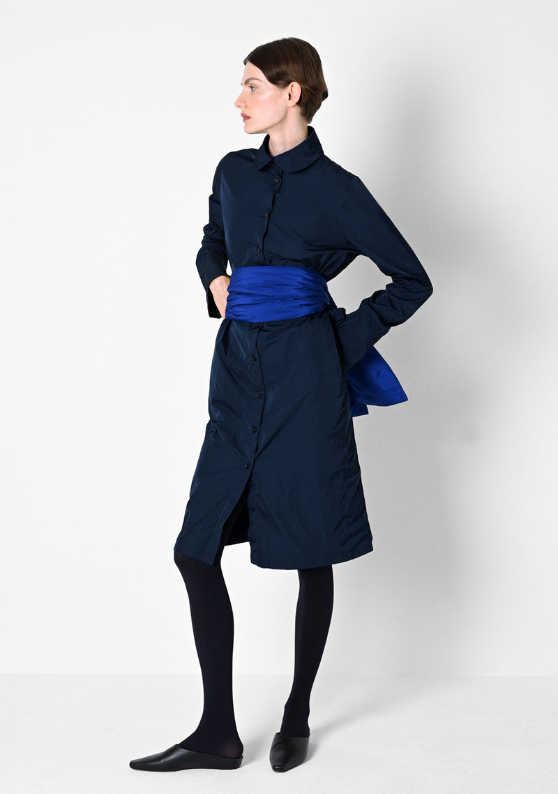 Coat Dress, heavy Taffetas, marine