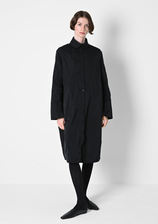 Coat Dress, heavy Taffetas, black