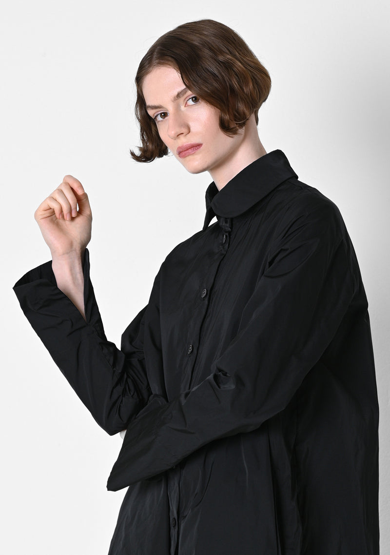 Coat Dress, heavy Taffetas, black