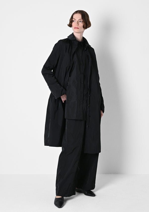 Coat Dress, heavy Taffetas, black