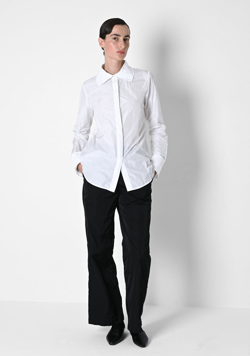 Dekoblouse, Taffetas, white