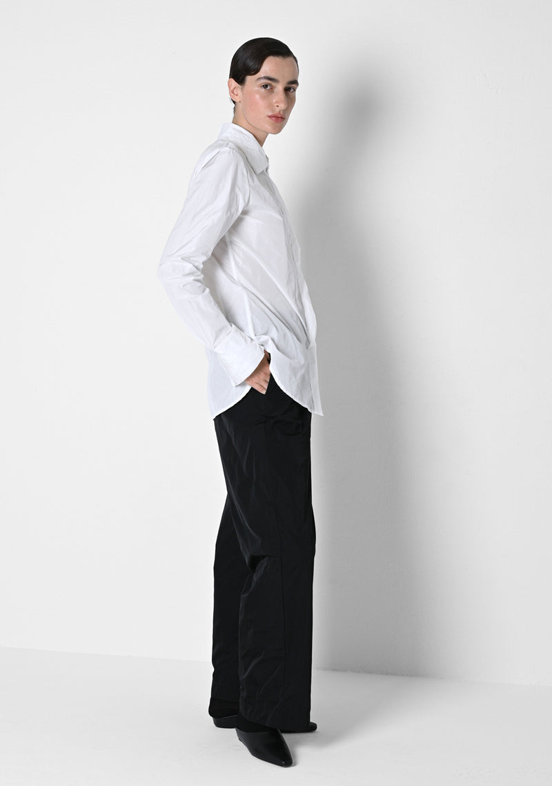 Dekoblouse, Taffetas, white