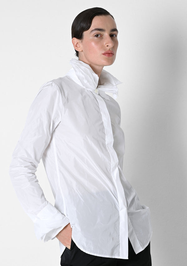 Dekoblouse, Taffetas, white