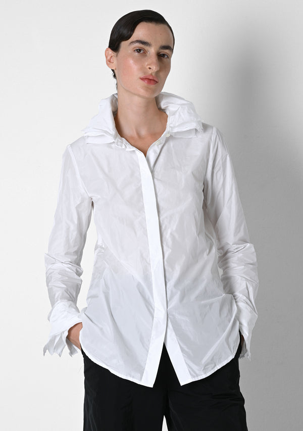 Dekoblouse, Taffetas, white