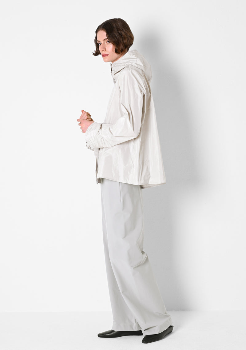 Hoodie Blouse, Taffetas, chalk