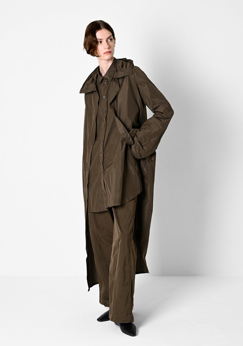 Hoodie Dress,Taffetas, cigar