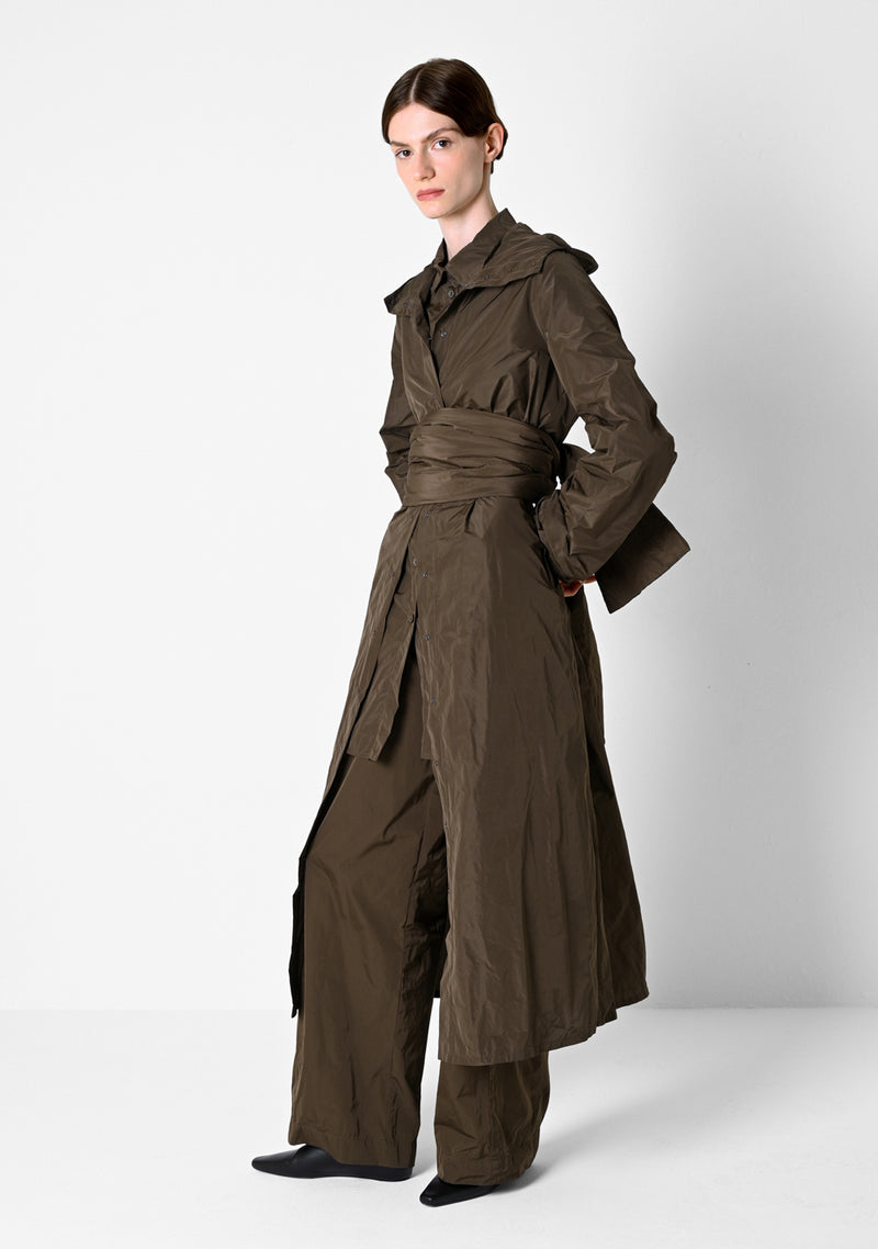 Hoodie Dress,Taffetas, cigar