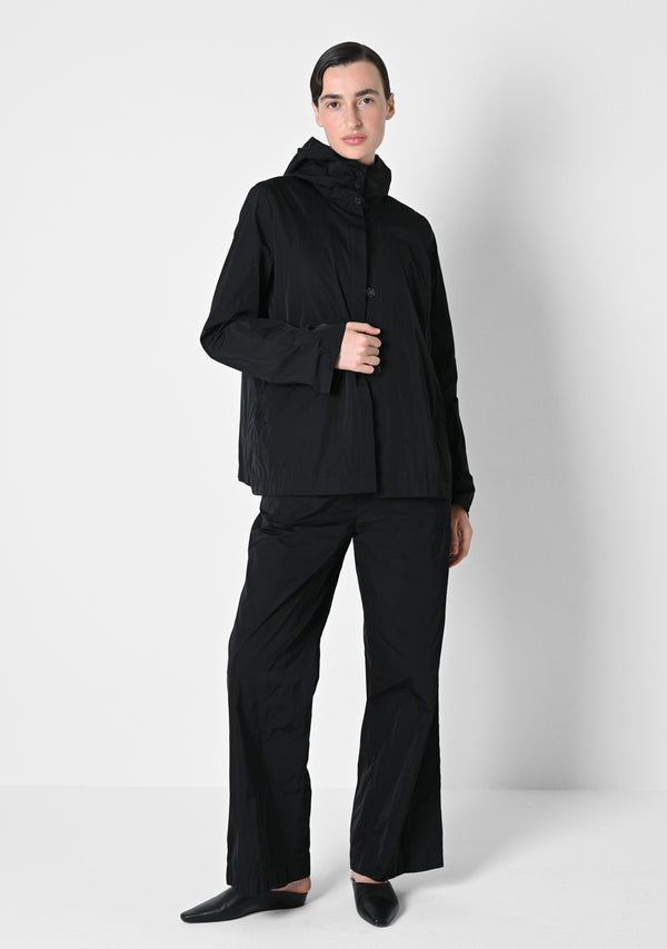 Hoodie Jacket, heavy Taffetas, black