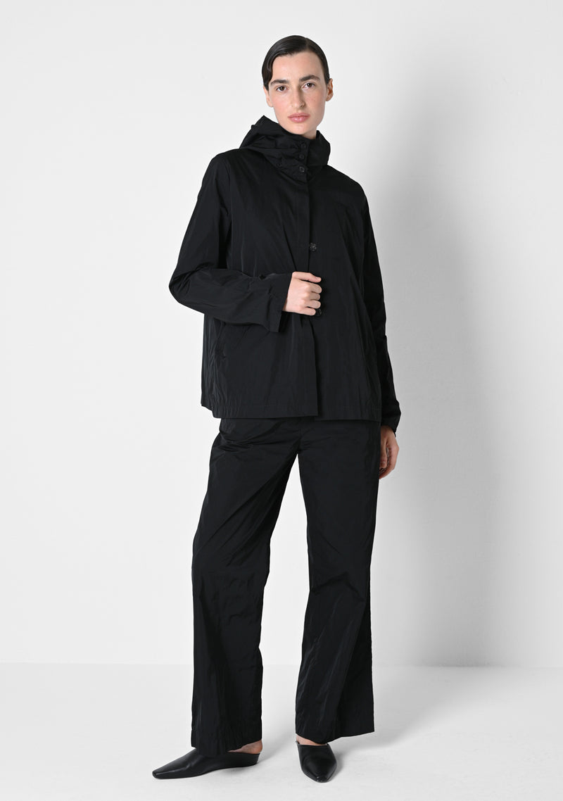 Hoodie Jacket, heavy Taffetas, black