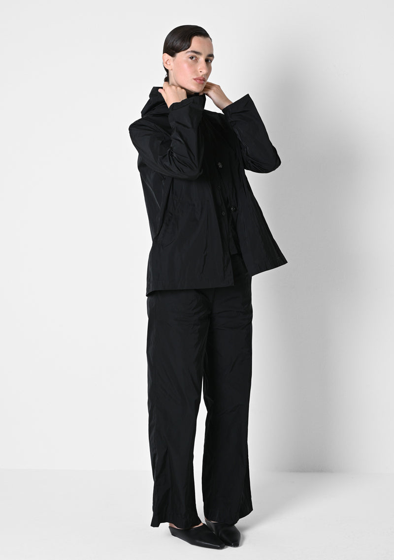 Hoodie Jacket, heavy Taffetas, black