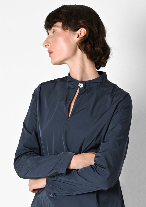 Kaftankleid, heavy Taffetas, titanium