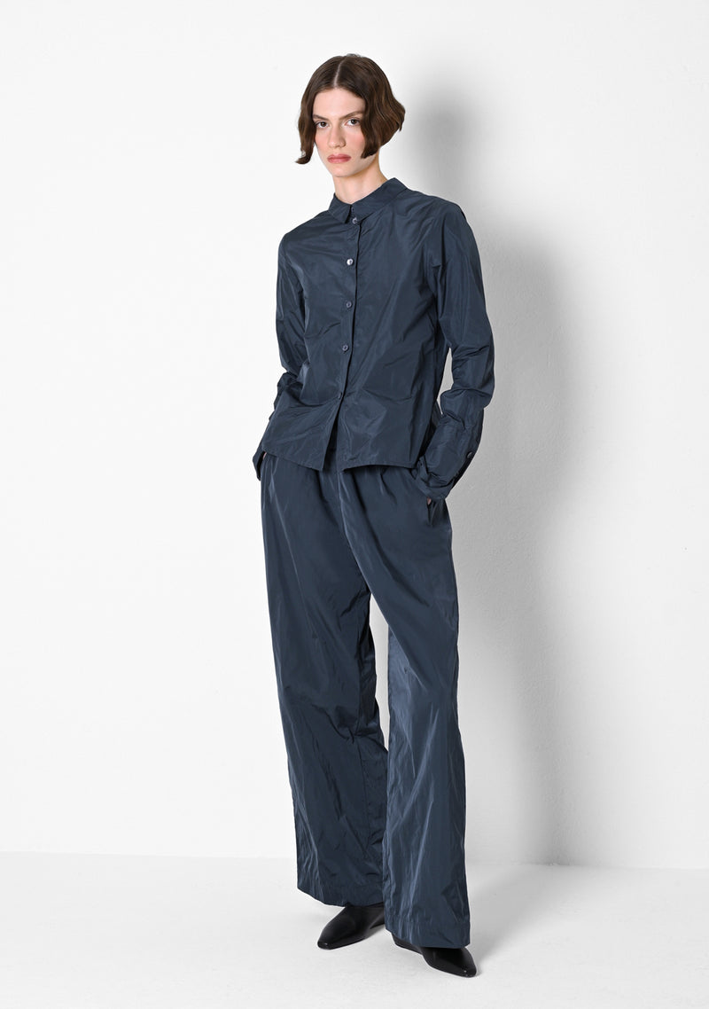 Kleine Bluse, Taffetas, titanium