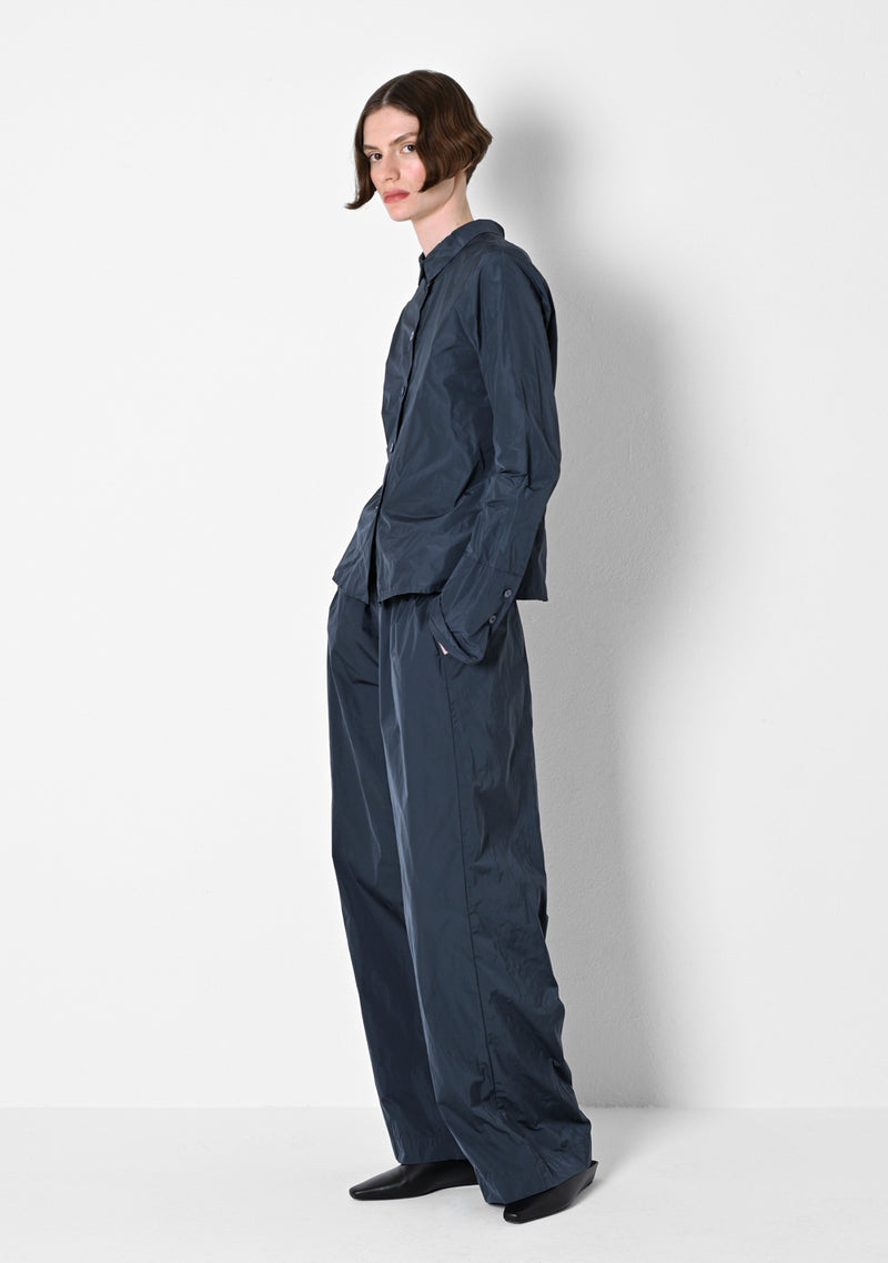 Kleine Bluse, Taffetas, titanium