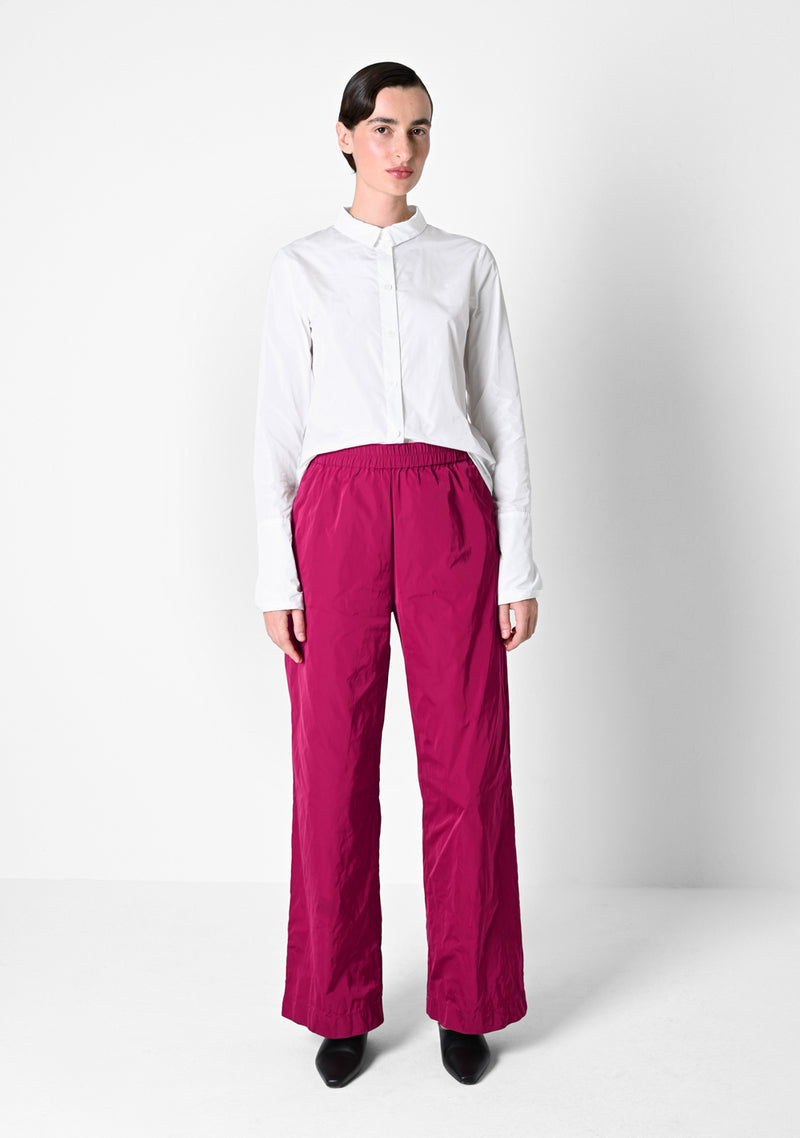 Loose Pants, heavy Taffetas, cranberry