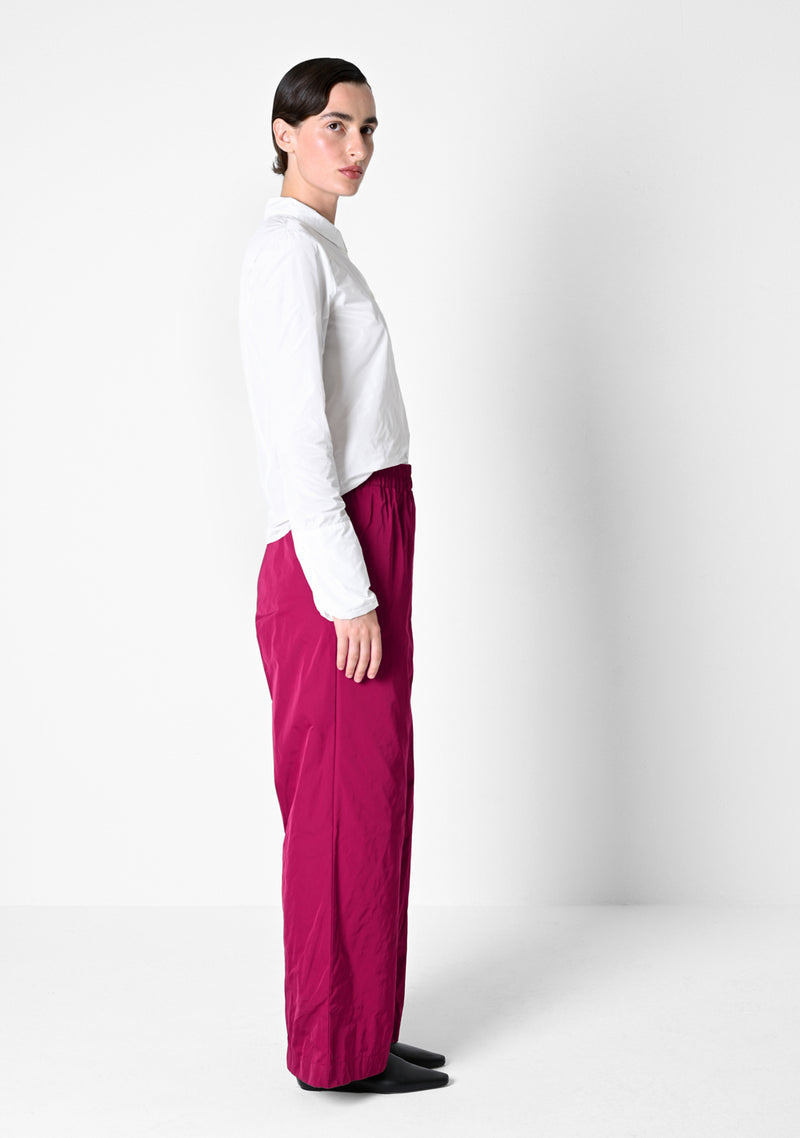 Loose Pants, heavy Taffetas, cranberry