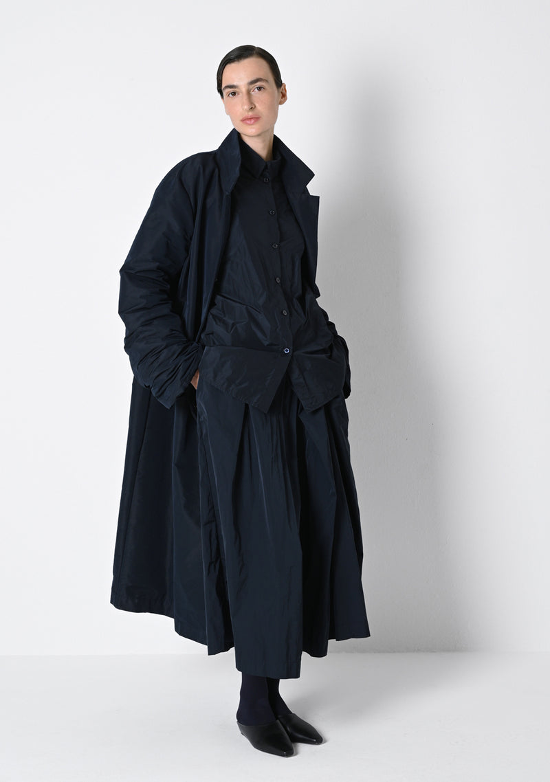 Mantel Revers lang, extreme Taft, night