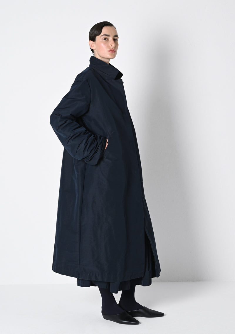 Mantel Revers lang, extreme Taft, night