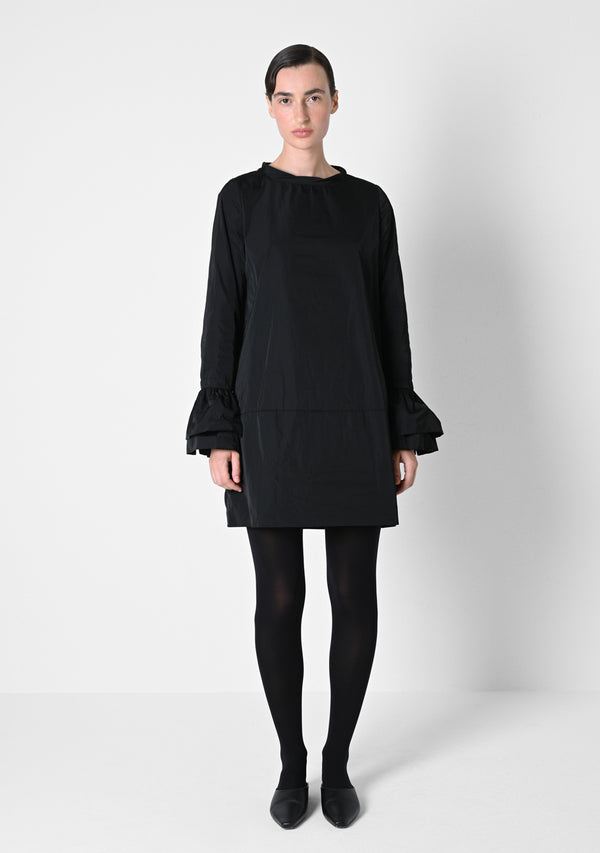 Mini Dress, heavy Taffetas, black