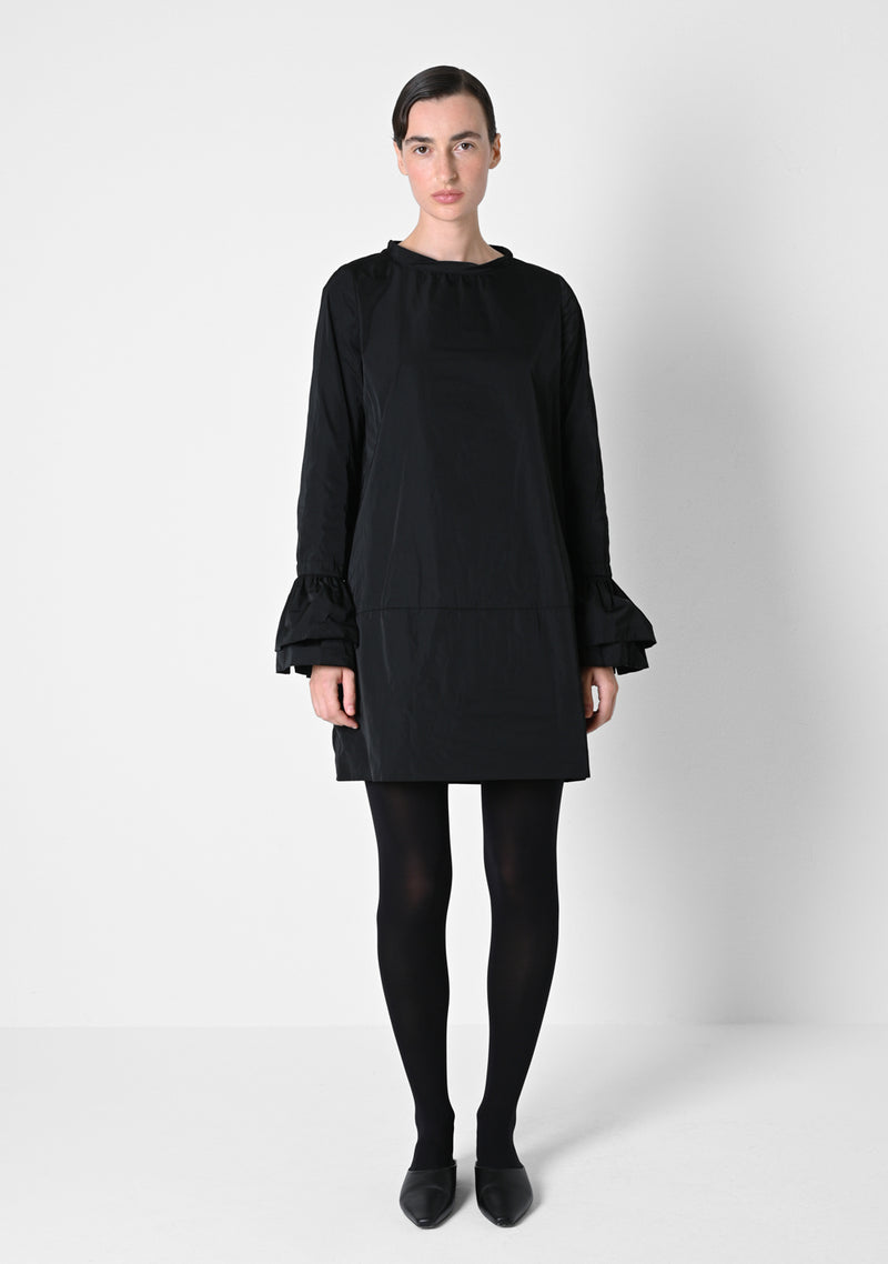 Mini Dress, heavy Taffetas, black
