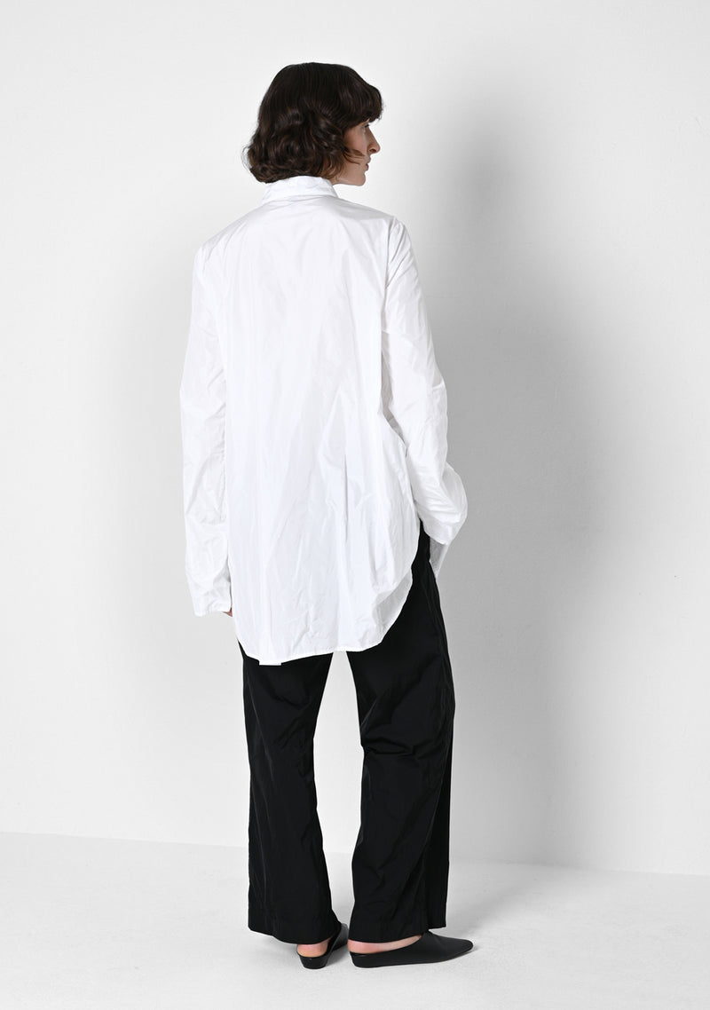 Oversizehemd, Taffetas, white