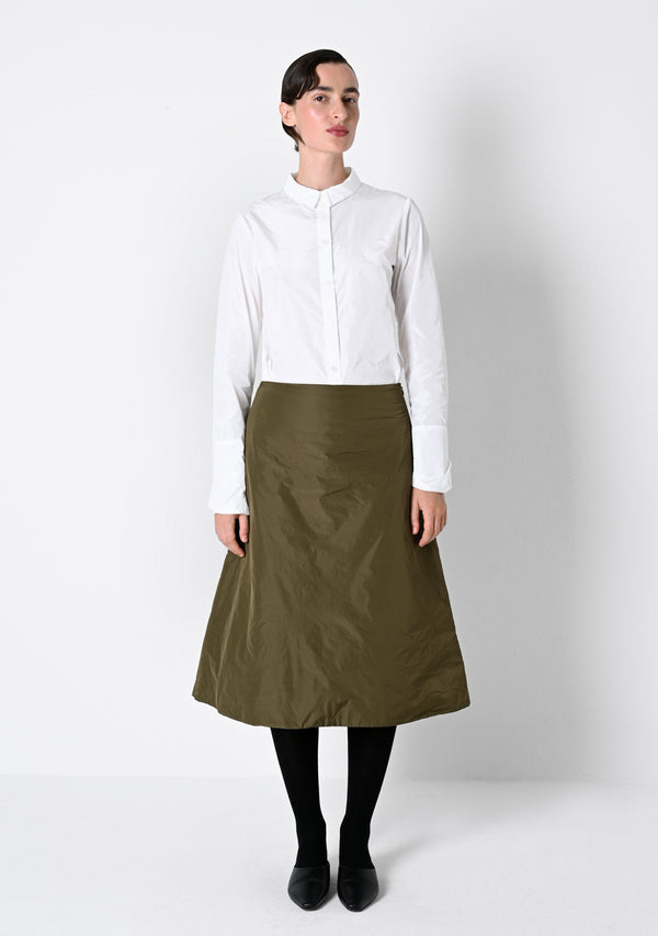 Puffy Skirt, taffetas, cardamom