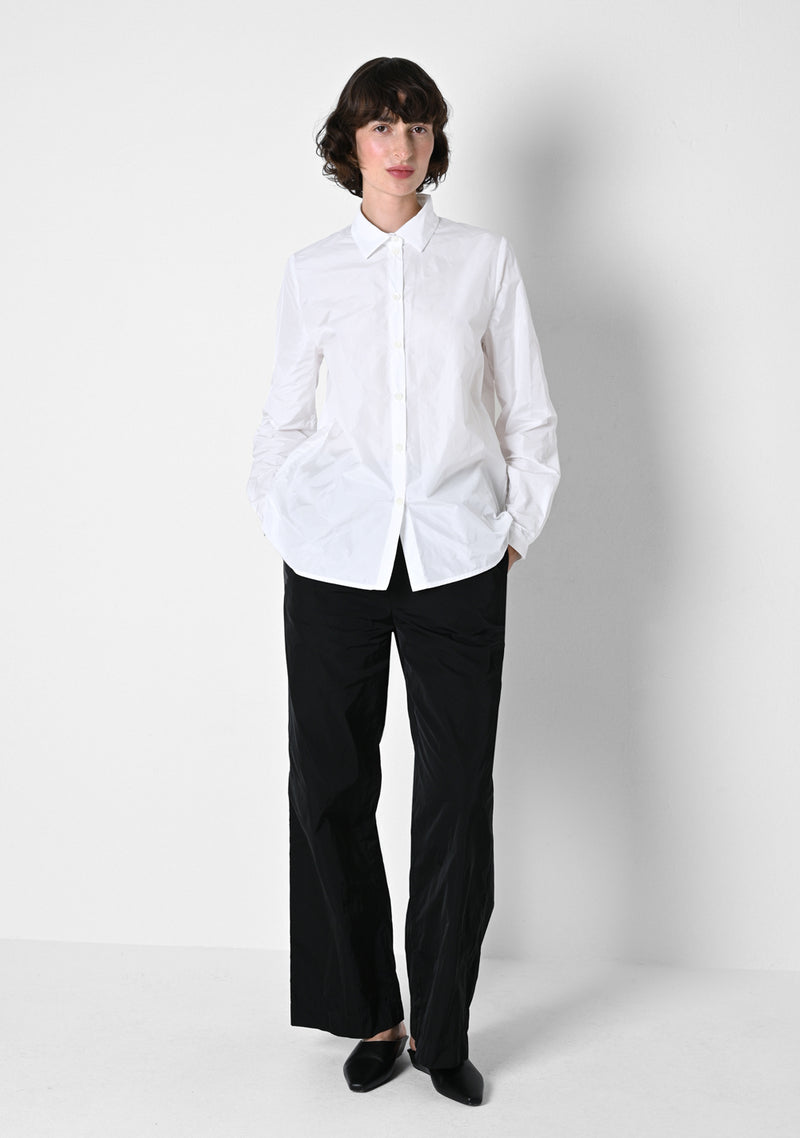 Simple Blouse, Taffetas, white