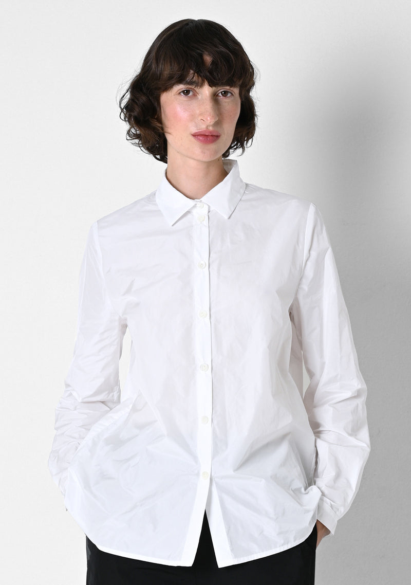 Simple Blouse, Taffetas, white