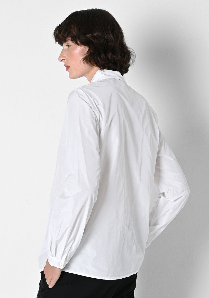 Simple Blouse, Taffetas, white