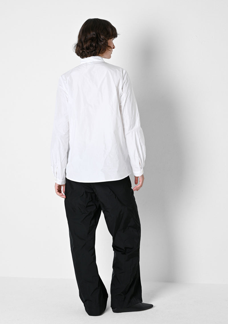 Simple Blouse, Taffetas, white