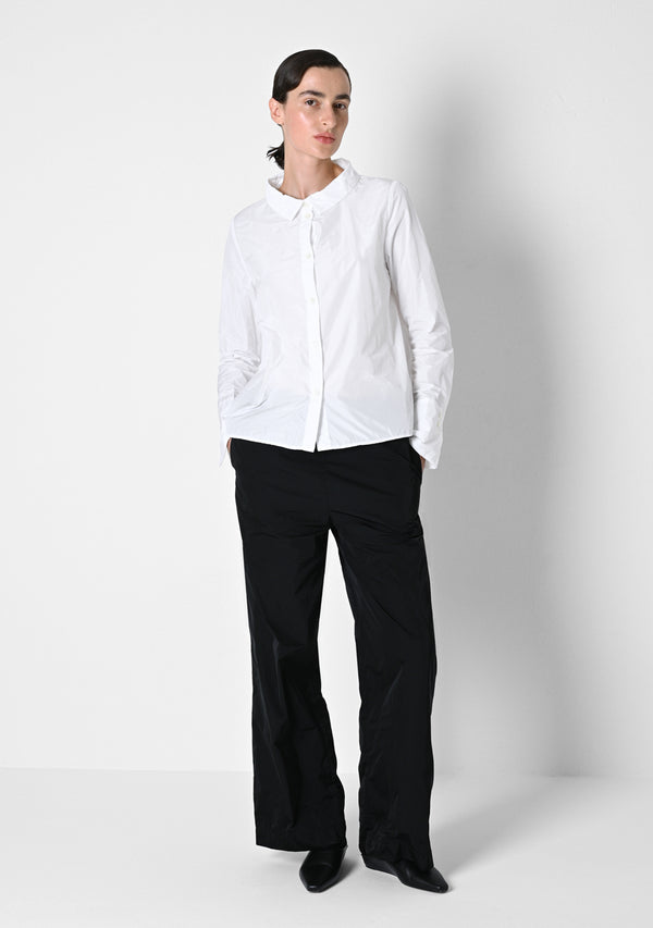 Winter Blouse short, Taffetas, white