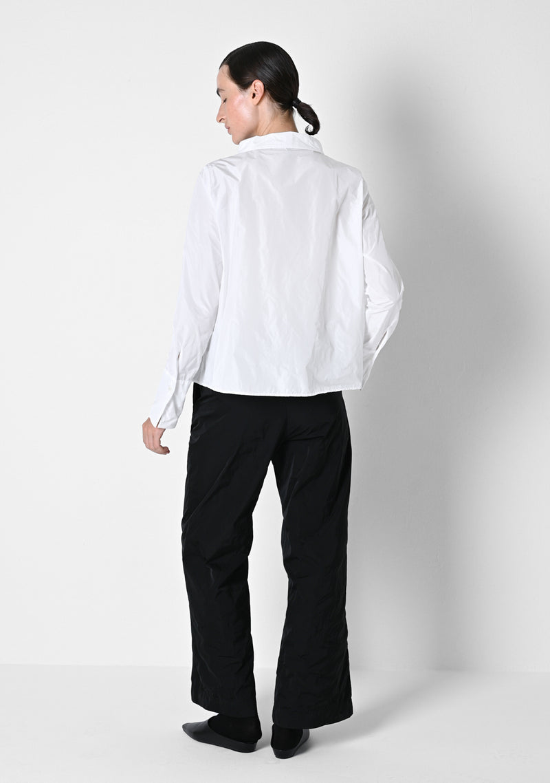Winter Blouse short, Taffetas, white