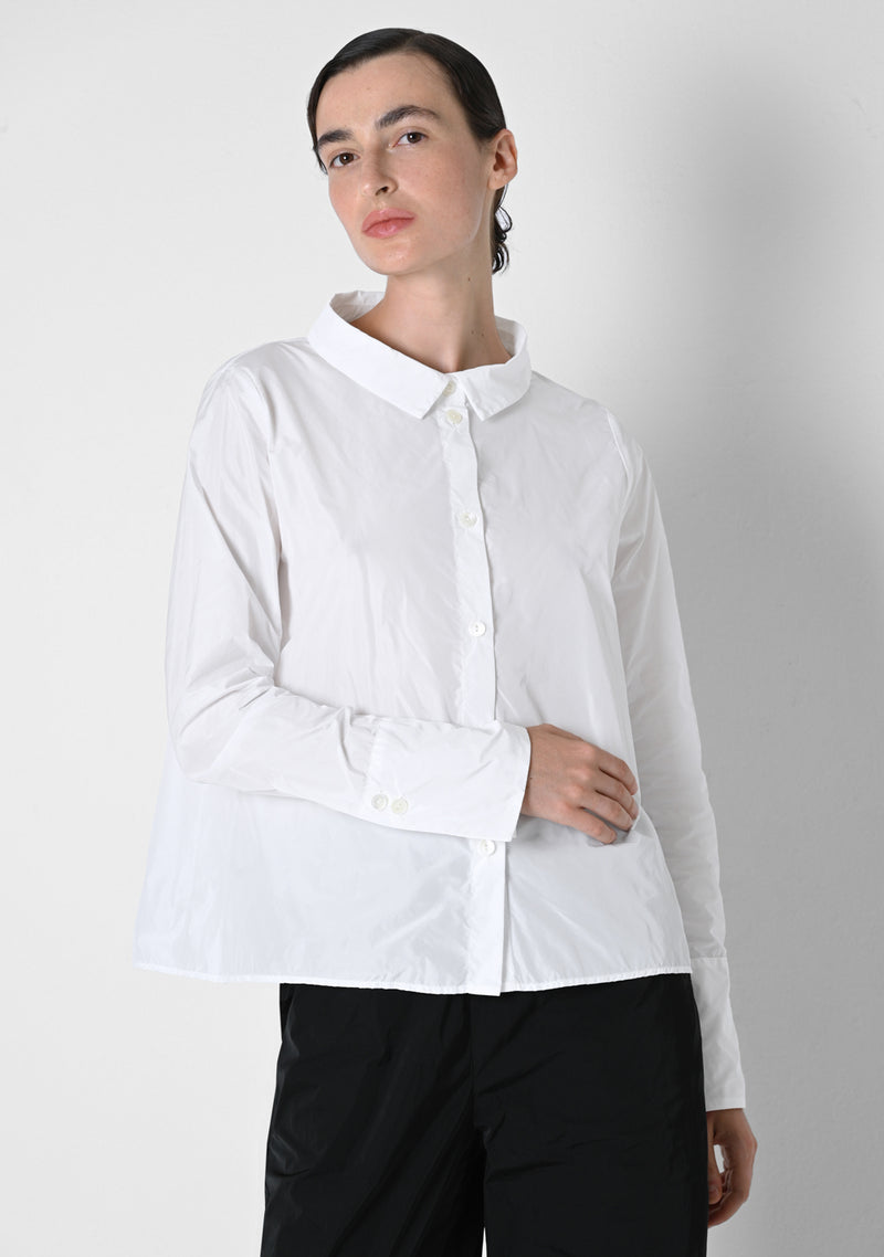 Winter Blouse short, Taffetas, white