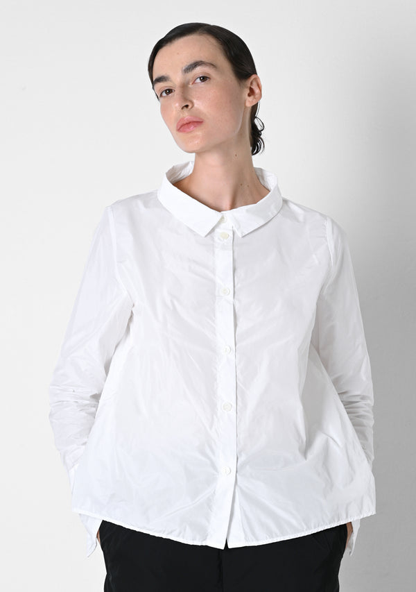 Winter Blouse short, Taffetas, white