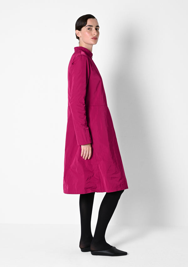 Zip Dress, heavy Taffetas, cranberry