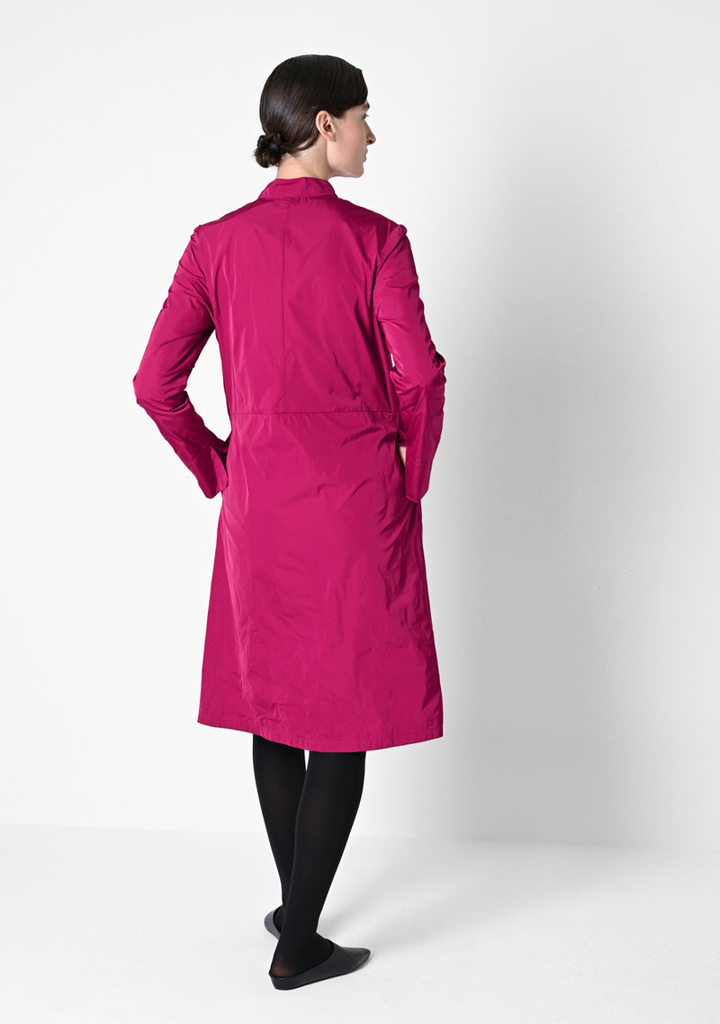 Zip Dress, heavy Taffetas, cranberry