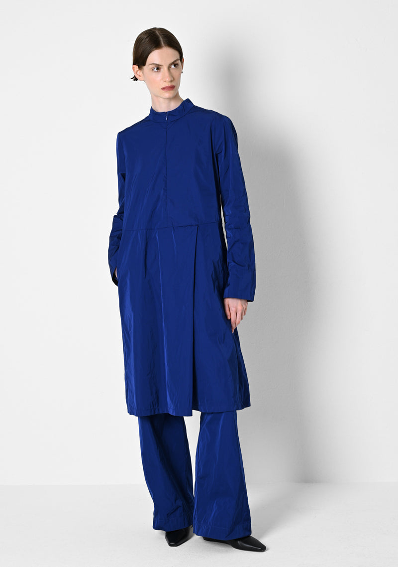 Zip Dress, heavy Taffetas, tuareg