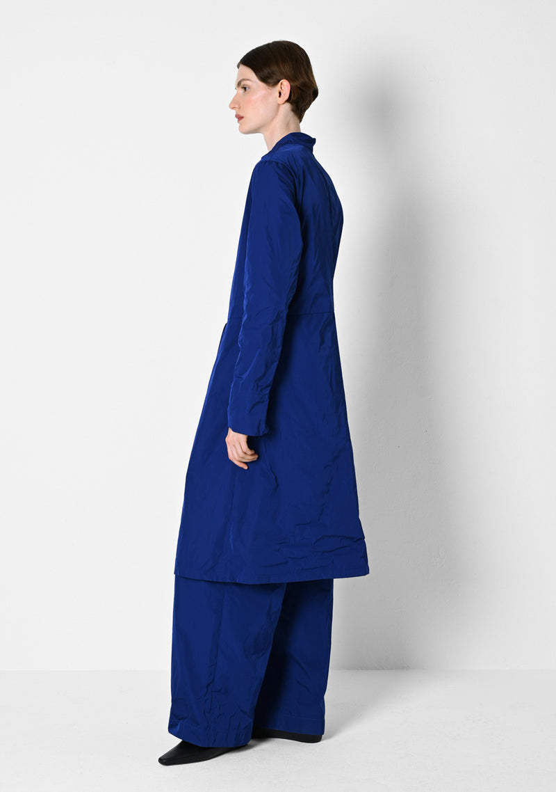 Zip Dress, heavy Taffetas, tuareg