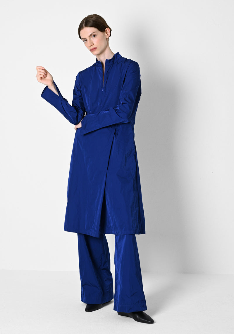 Zip Dress, heavy Taffetas, tuareg