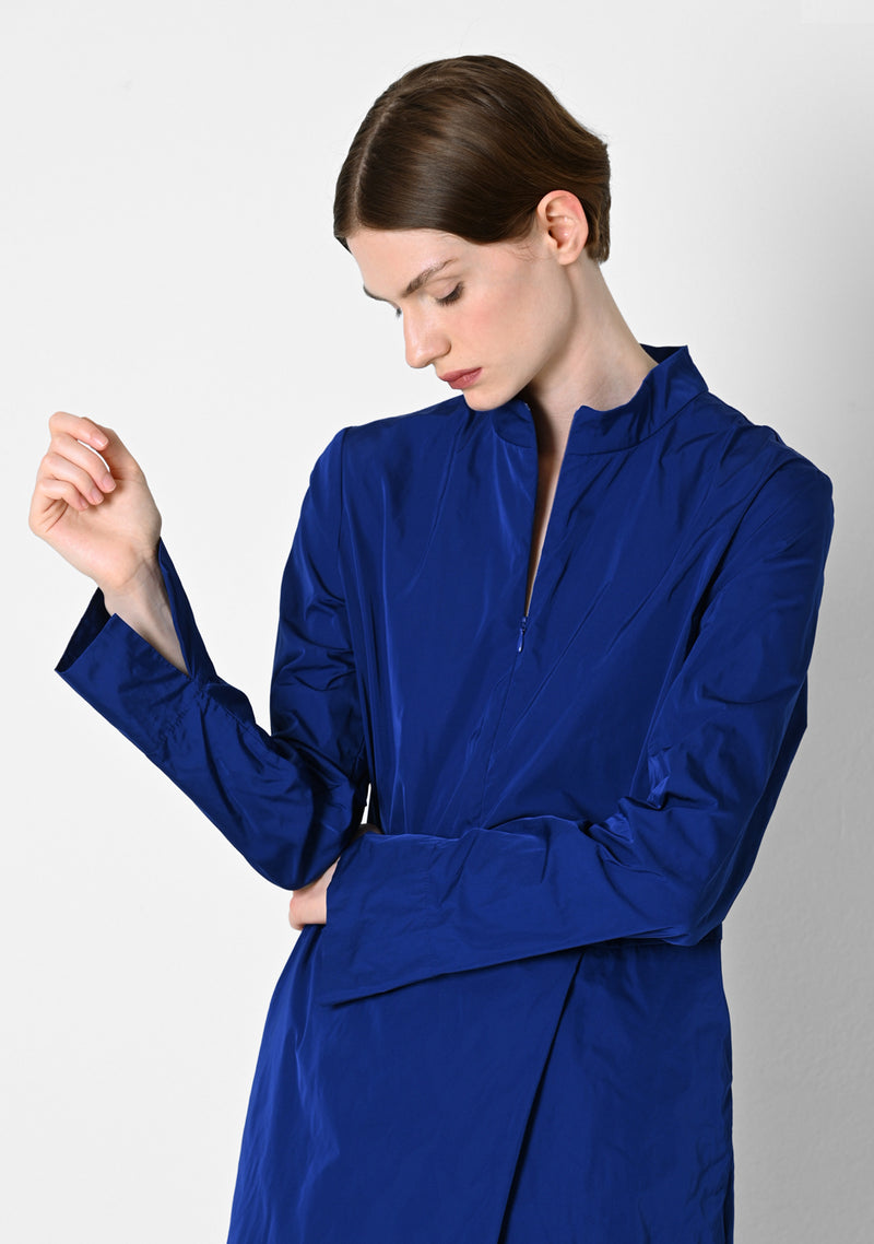 Zip Dress, heavy Taffetas, tuareg