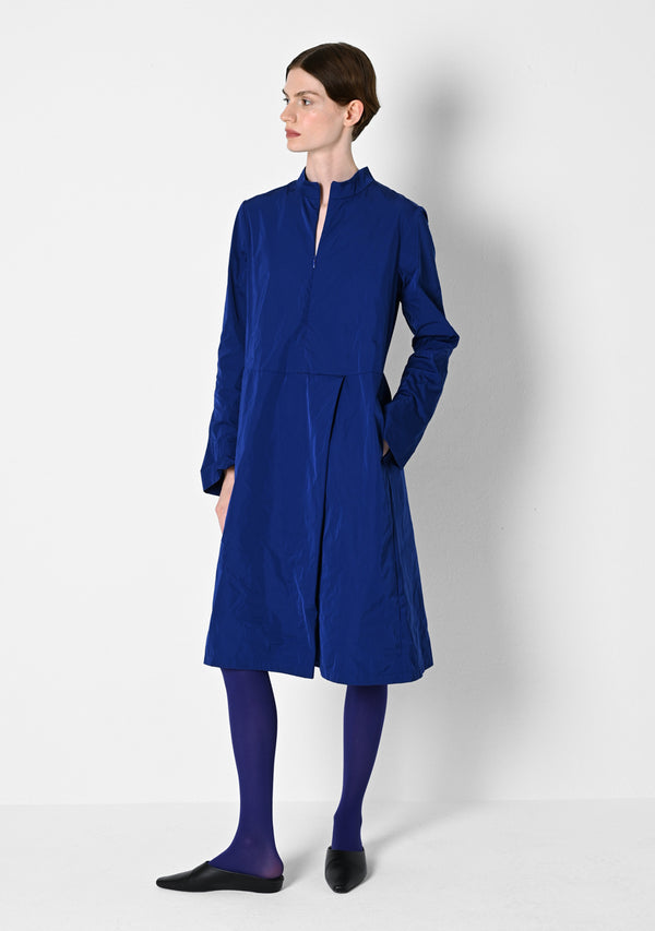 Zip Dress, heavy Taffetas, tuareg