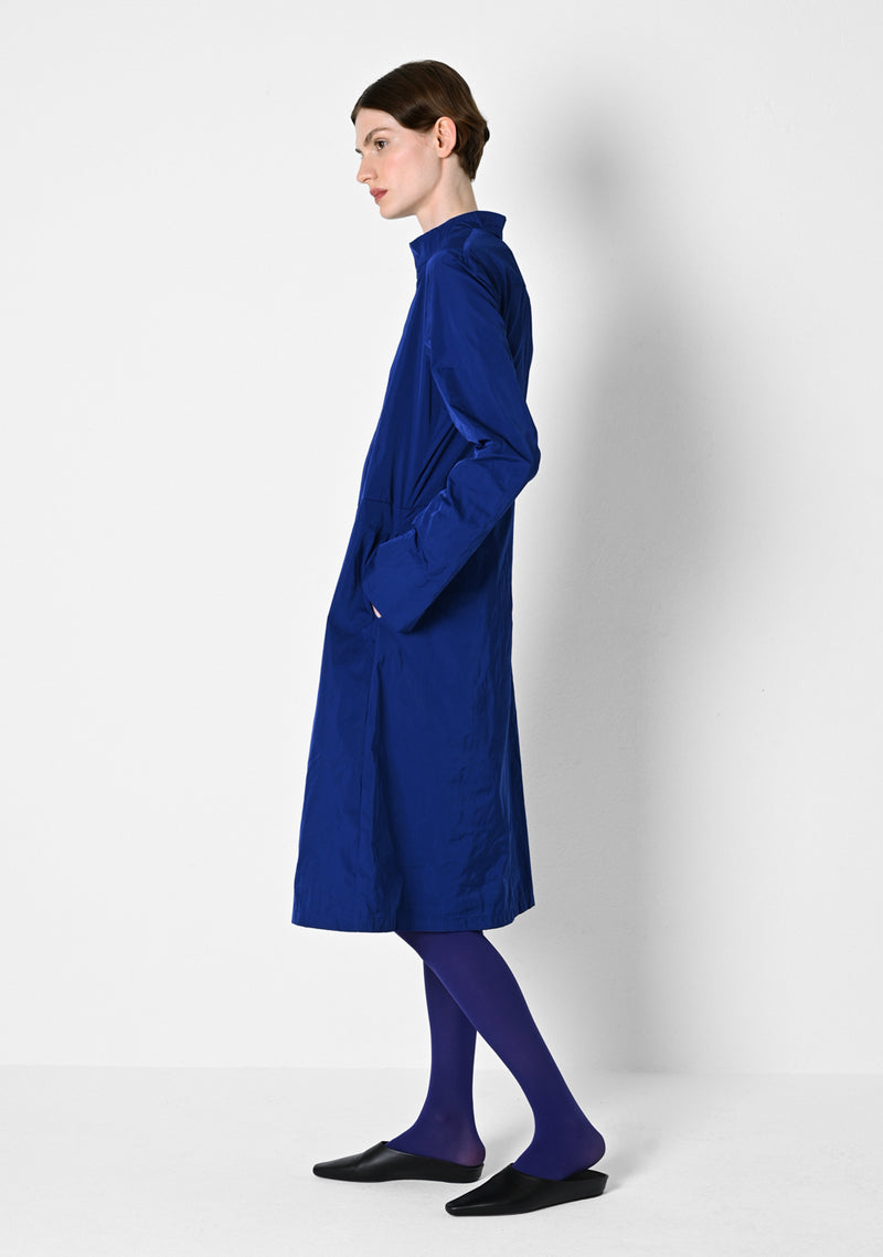 Zip Dress, heavy Taffetas, tuareg