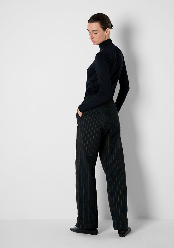 Loose Pants, heavy Taffetas, Stripes, black