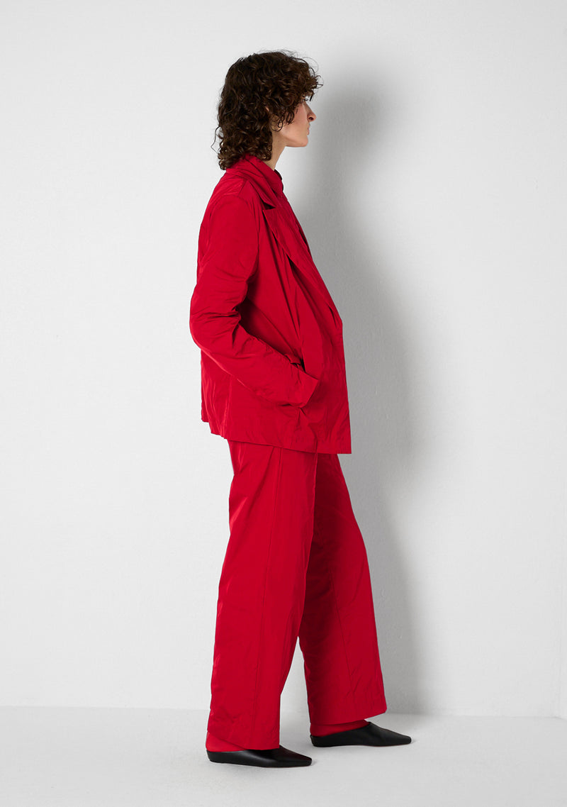 Loose Coat, heavy Taffeta, tomato