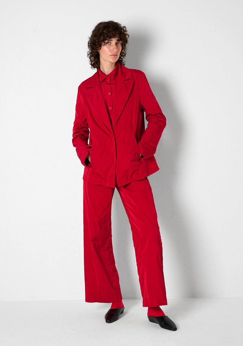 Loose Coat, heavy Taffeta, tomato